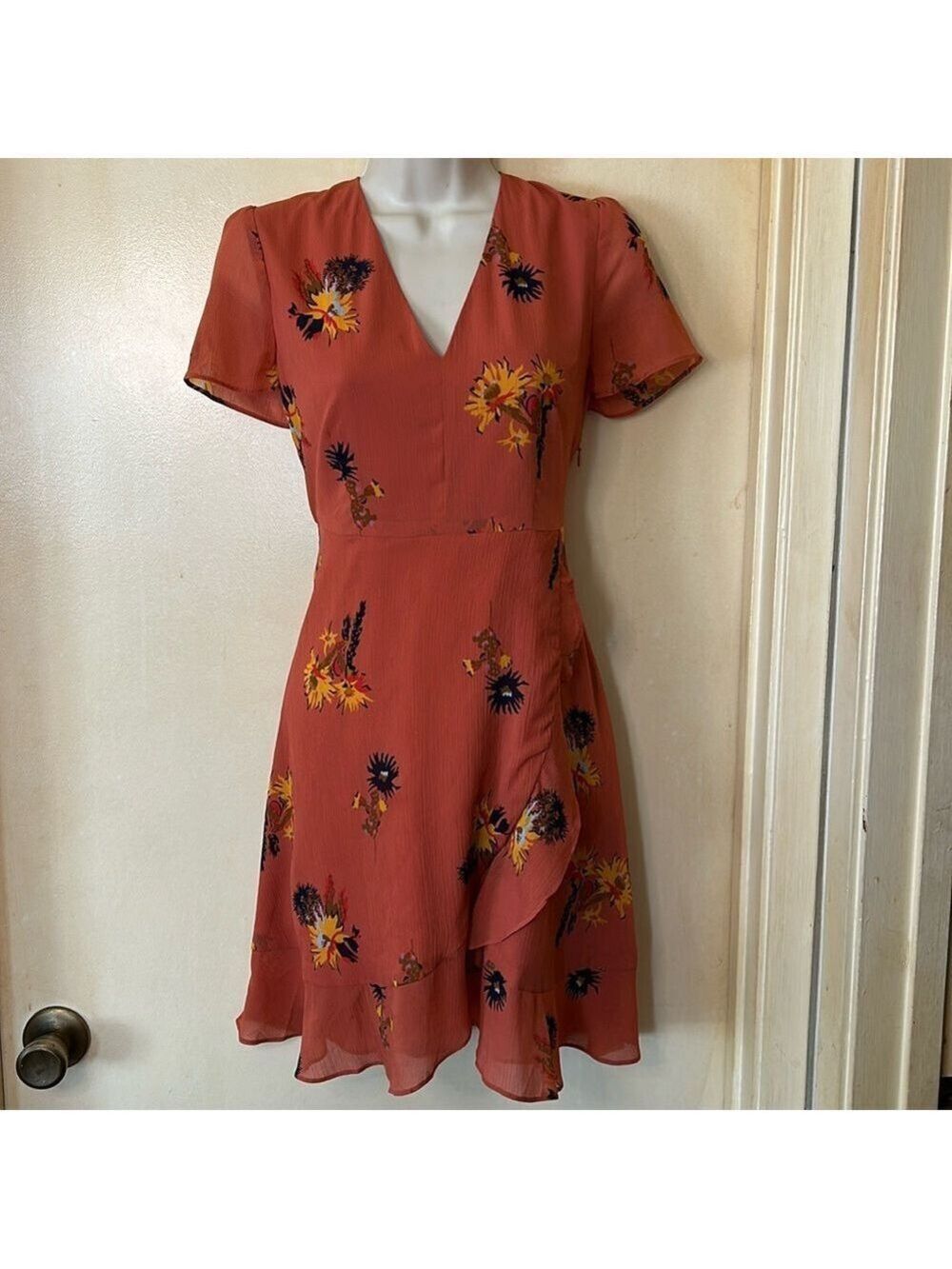 Madewell Posey Cactus floral dress size 2
